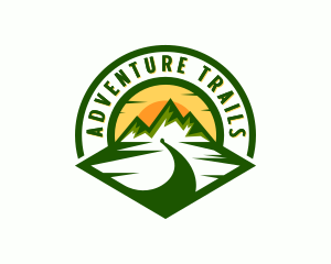 Mountain Hills Trekking Adventure  logo design