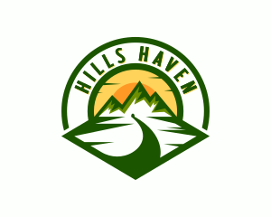 Hills - Mountain Hills Trekking Adventure logo design