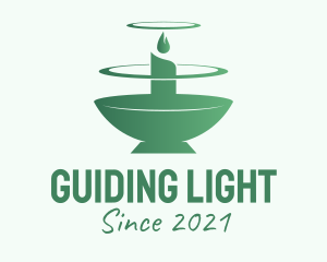 Green Candle Bowl  logo design