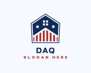 Architecture - House Patriotic Builder logo design