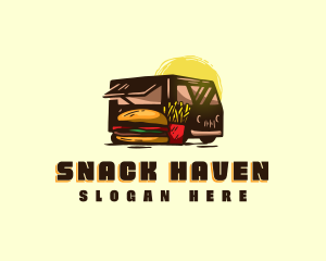 Food Truck Vehicle logo design