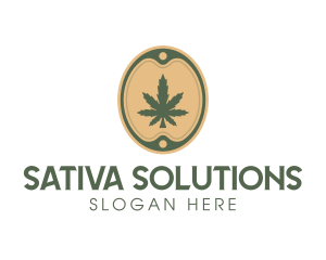 Sativa - Cannabis Leaf Marijuana logo design