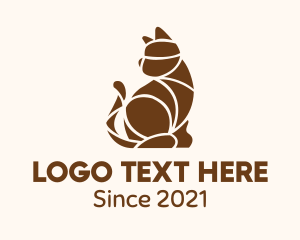 Pet Adoption - Brown Cat Mosaic logo design