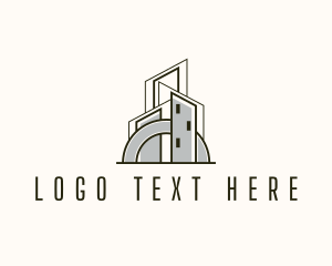 Office Space - Building Property Architecture logo design