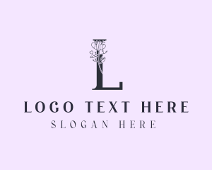 Flowers Shop - Organic Flower Letter L logo design