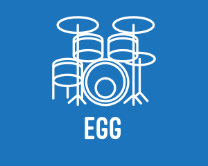 Rockstar - Drumming Band Drums logo design