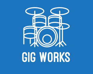 Gig - Drumming Band Drums logo design