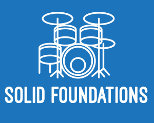 Drumline - Drumming Band Drums logo design
