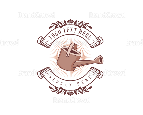 Floral Watering Can Logo