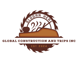 Circular Saw - Carpentry Woodwork Builder logo design