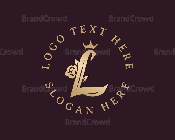 Floral Crown Letter L Logo
