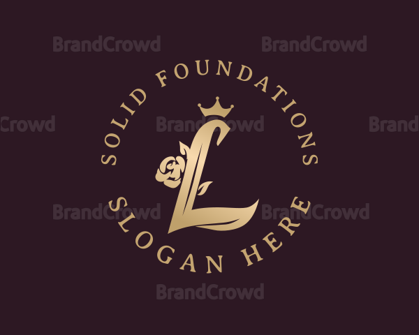 Floral Crown Letter L Logo