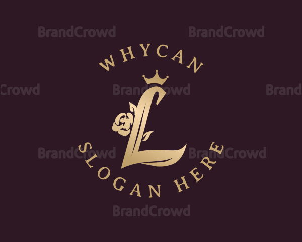Floral Crown Letter L Logo