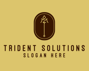 Minimalist Luxury Trident logo design