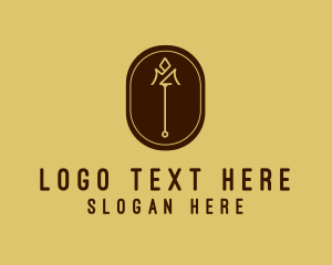 Brown - Minimalist Luxury Trident logo design