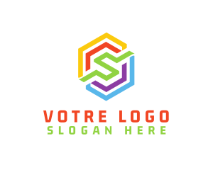 Rainbow Polygon S Logo