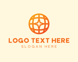 Globe - Geometric Star Globe logo design