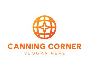 Corporate Geometric Star Globe logo design