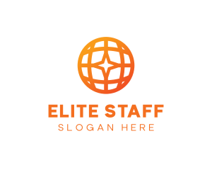 Corporate Geometric Star Globe logo design