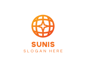 Corporate Geometric Star Globe logo design