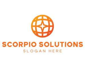 Corporate Geometric Star Globe logo design