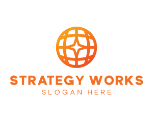 Corporate Geometric Star Globe logo design