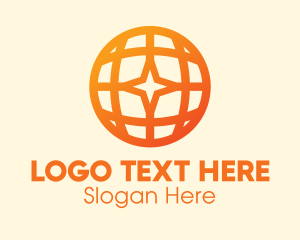 It - Orange Star Globe logo design