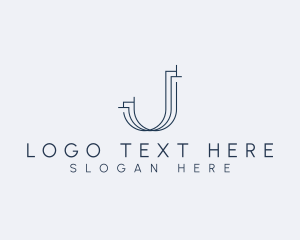 Industrial Minimalist Letter J Logo