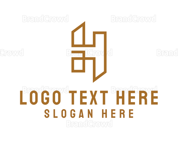 Monoline Letter H Logo