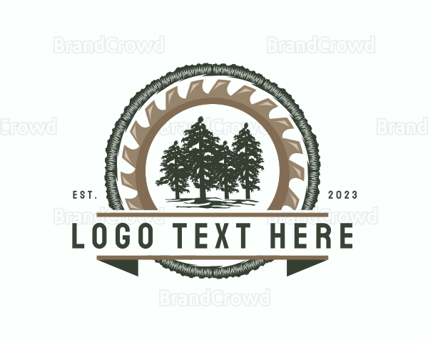 Chainsaw Forestry Saw Mill Logo