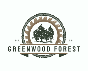 Forestry - Chainsaw Forestry Saw Mill logo design