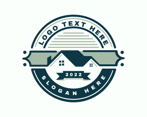 Badge - Home Roofing Real Estate logo design