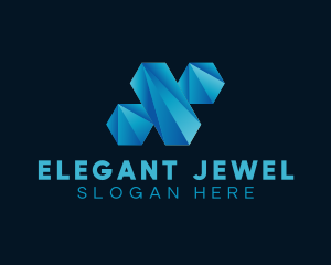 Mining Crystal Jewel  logo design