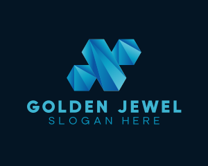 Treasure - Mining Crystal Jewel logo design
