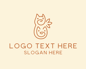 Vet - Cute Cat Pets logo design