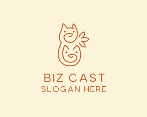 Shelter - Cute Cat Pets logo design