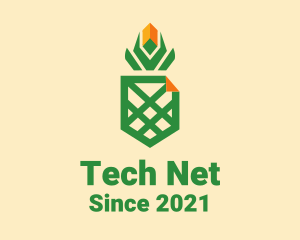 Net - Pineapple Fruit Paper logo design