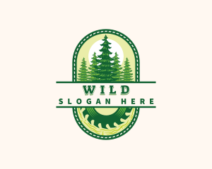 Lumber - Pine Forest Woodwork logo design