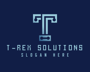 Programmer Tech Letter T logo design