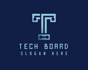 Programmer Tech Letter T logo design