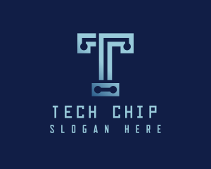 Chipset - Programmer Tech Letter T logo design