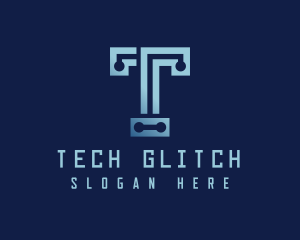 Programmer Tech Letter T logo design