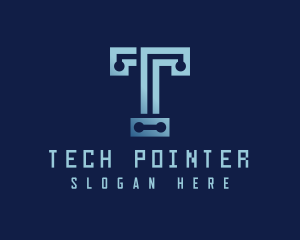 Programmer Tech Letter T logo design