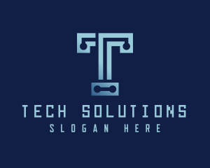 Programmer Tech Letter T logo design
