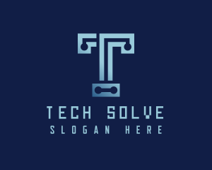 Programmer Tech Letter T logo design