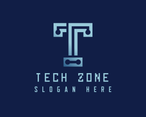 Programmer Tech Letter T logo design