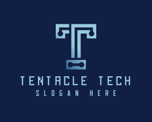 Programmer Tech Letter T logo design