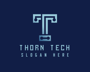 Programmer Tech Letter T logo design