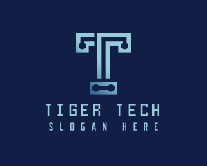 Programmer Tech Letter T logo design