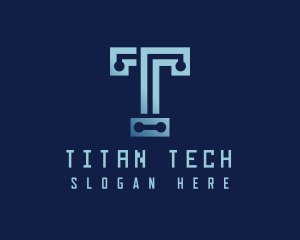 Programmer Tech Letter T logo design